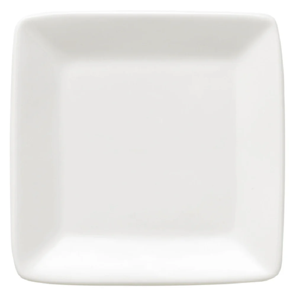 Libbey 840-901-005 5 Inch Square Plate with Rolled Edge Porcelain Bright White