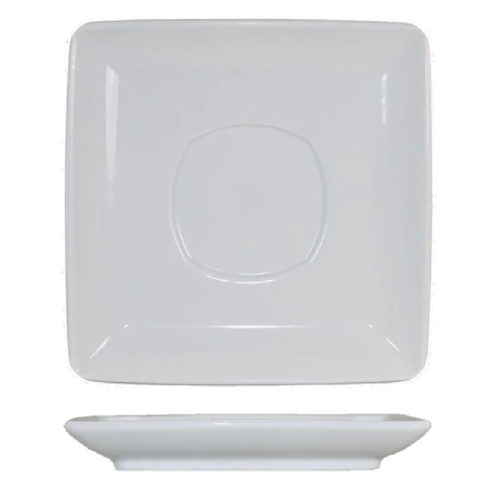 International Tableware PA-36 4-7/8 Inch Square Saucer Lead Free Porcelain International Tableware PA-36 4-7/8 Inch Square Saucer Lead Free Porcelain