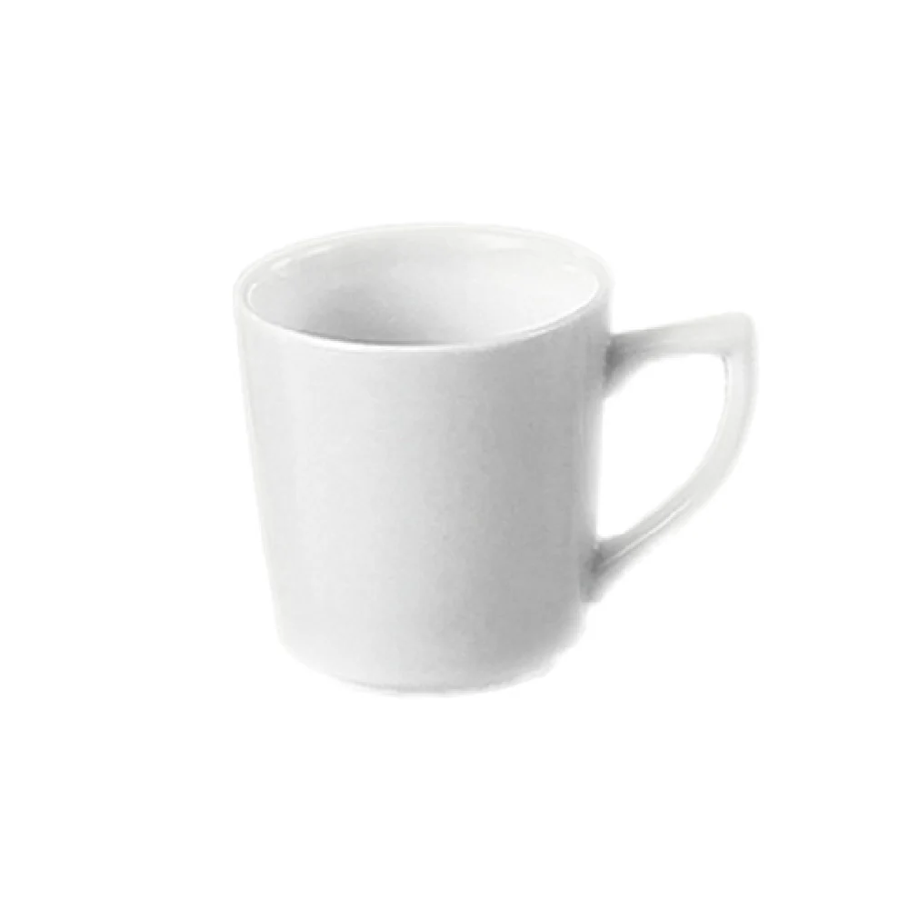 CAC China FT-8-P 8-3/4 Oz Round Mug Durable Porcelain Super White 36 Packs