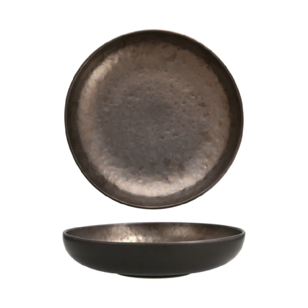 Fortessa D752.126.0000 26cm Oz Metal Plate Deep Coupe with Metallic Finish
