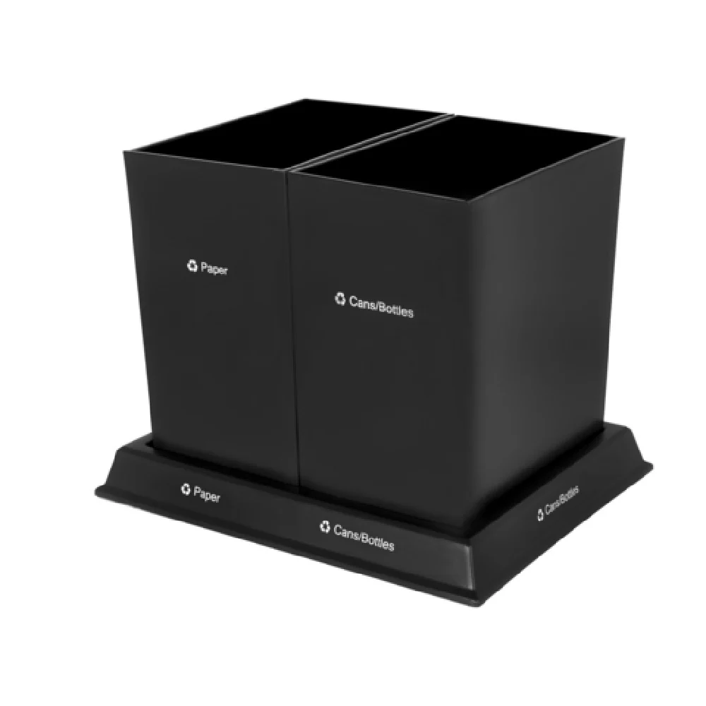 Central Specialties RC2-222-500 15 Inch ReCollect2 Recycle Bin Set Plastic with Black Finish Central Specialties RC2-222-500 15 Inch ReCollect2 Recycle Bin Set Plastic with Black Finish