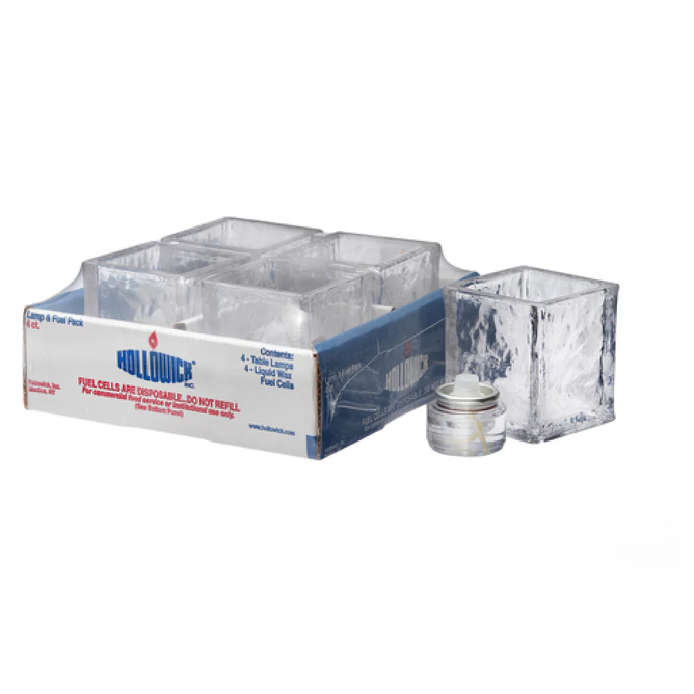 Hollowick 5180C-4 2-3/8 Inch Clear Glass Tealight Lamp with HD8 Liquid Fuel Cells Hollowick 5180C-4 2-3/8 Inch Clear Glass Tealight Lamp with HD8 Liquid Fuel Cells