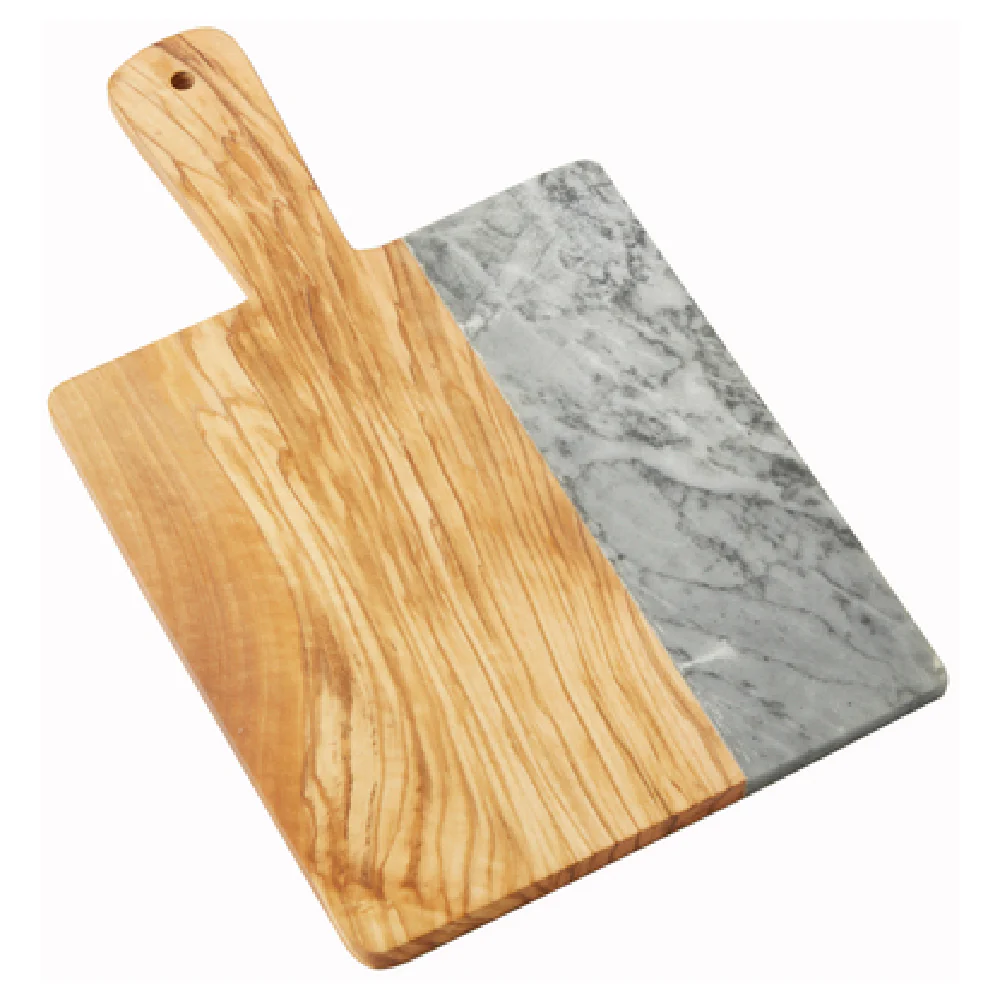 American Metalcraft OWBG15 10 Inch Square Serving Peel with Handle Olive Wood Gray Marble American Metalcraft OWBG15 10 Inch Square Serving Peel with Handle Olive Wood Gray Marble