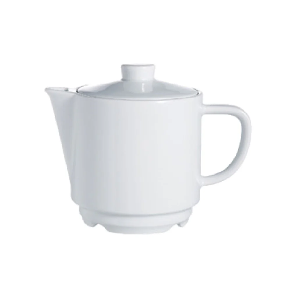 Arc Cardinal R0819 15.0 Oz Teapot with Lid High Alumina Porcelain 8 Packs