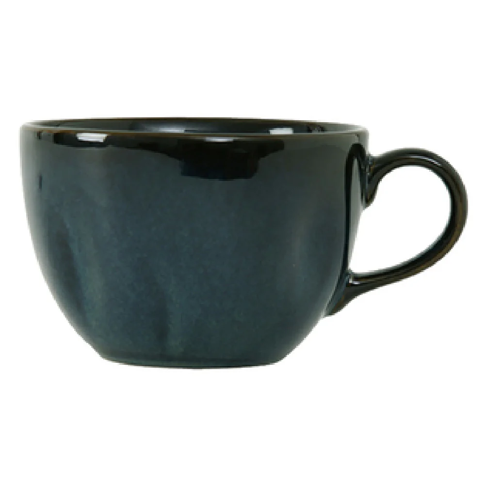 Tuxton GAN-083 10-1/2 Oz Round Cup with Handle Ceramic Lead-Free Night Sky