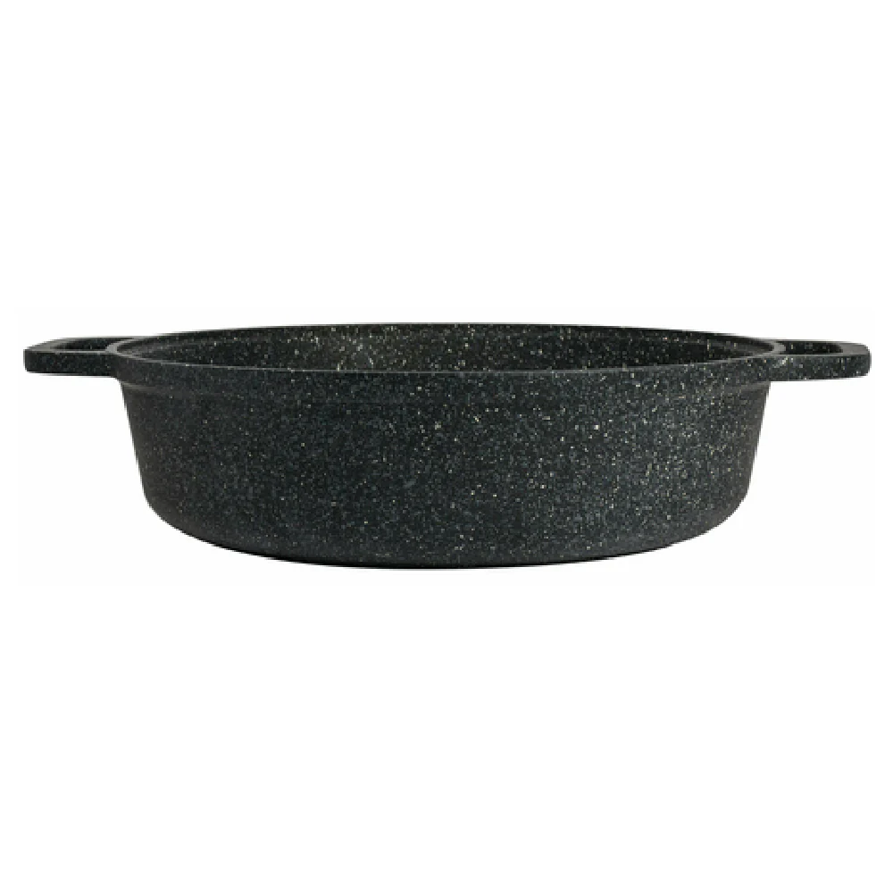 Steelite 6976QU004 4 Quart Buffet Pot with Tempered Glass Lid Aluminum Black Granite Steelite 6976QU004 4 Quart Buffet Pot with Tempered Glass Lid Aluminum Black Granite