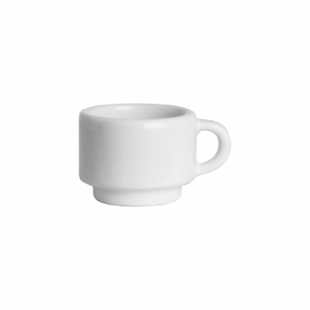 Steelite DCI127UW 3 Oz Espresso Coffee Cup White Ceramic with Handle