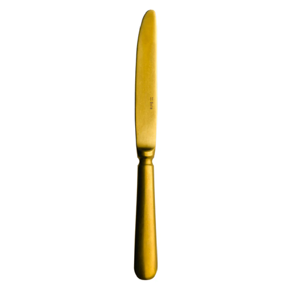 Arc Cardinal MB257 9 Inch Gold Dinner Knife 13/0 Stainless Steel 12 Packs