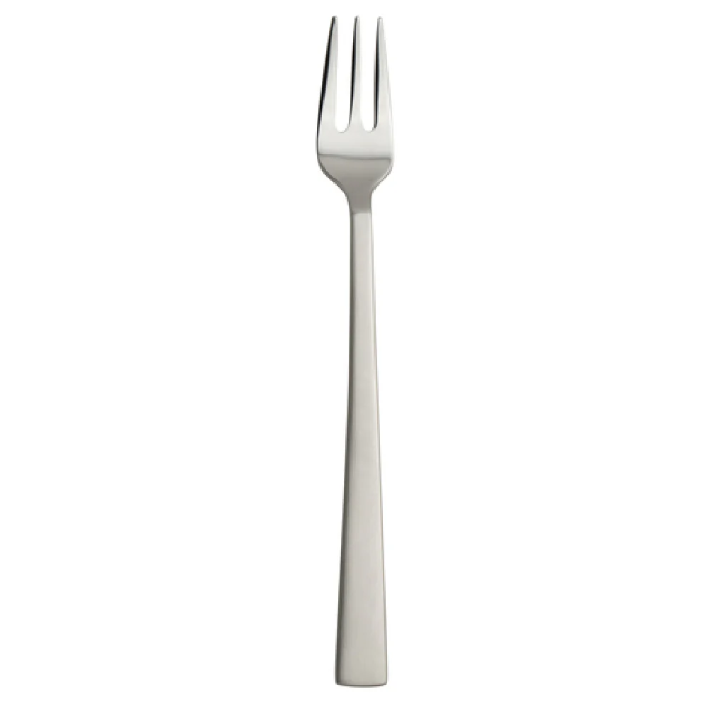 Steelite 5741SX025 6-3/8 Inch Oyster Cocktail Fork 18/10 Stainless Steel Ridge Half Satin