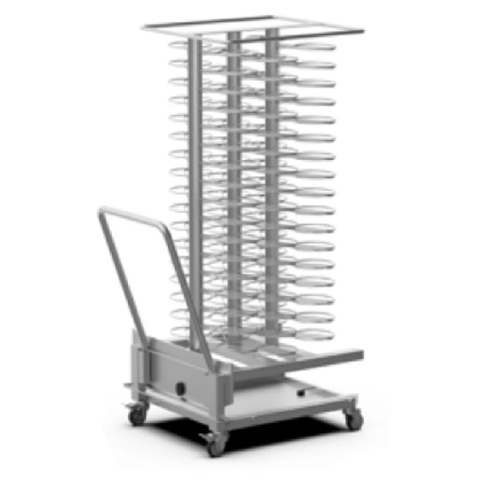 UNOX XEVTL-102P 30-9/16 Inch Plate Trolley with 102 Dish Capacity Stainless Steel