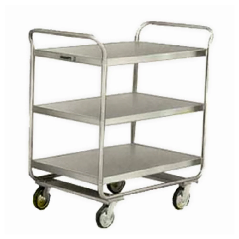 Lakeside 222 30 Inch Utility Cart 3 Shelves Stainless Steel with Handles Lakeside 222 30 Inch Utility Cart 3 Shelves Stainless Steel with Handles