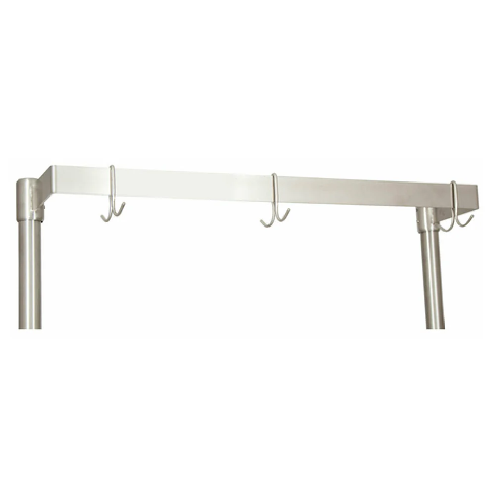 BK Resources APU-48 48 Inch Pot Rack Table Mount Adjustable Stainless Steel with Hooks