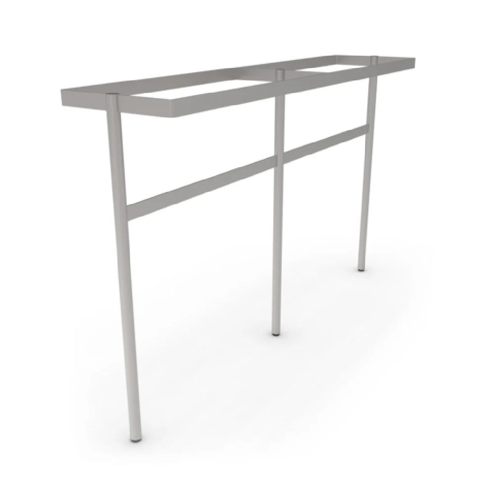 John Boos PRTC6 127-1/4 Inch Pot Rack Table Mount Square with 33 Hooks Stainless Steel