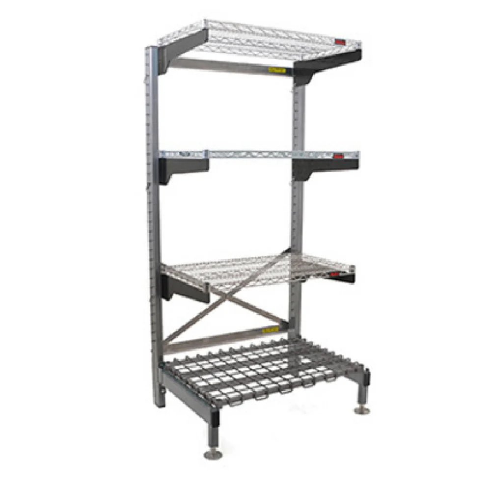 Eagle Q2424VG76-4D 28 Inch 4 Tier Cantilever Shelving Unit Steel Green Epoxy Finish Eagle Q2424VG76-4D 28 Inch 4 Tier Cantilever Shelving Unit Steel Green Epoxy Finish
