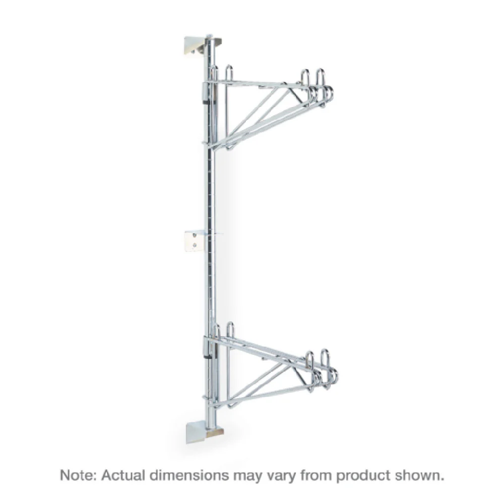 Metro AW56C 24 Inch Post-Type 4 Tier Wall Mount Shelving Bracket Chrome Plated