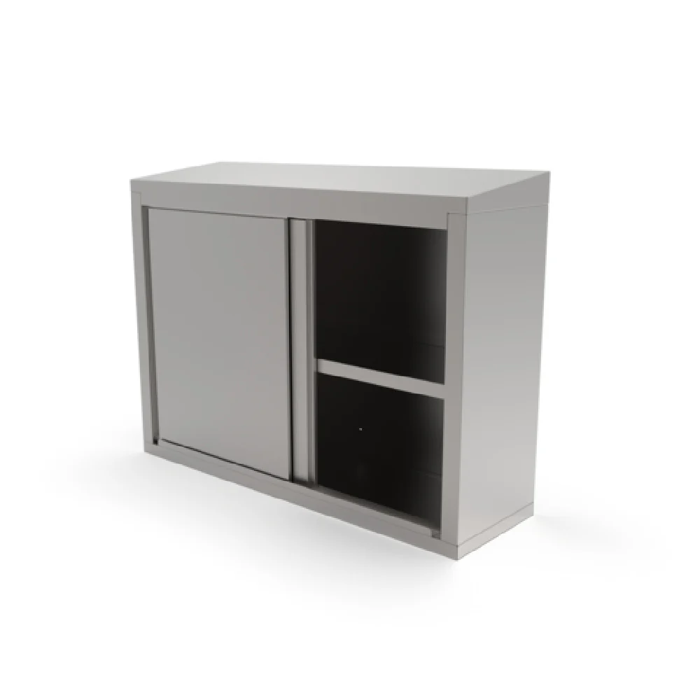 John Boos WCS-60 60 Inch Wall Mounted Cabinet with Sliding Doors Stainless Steel