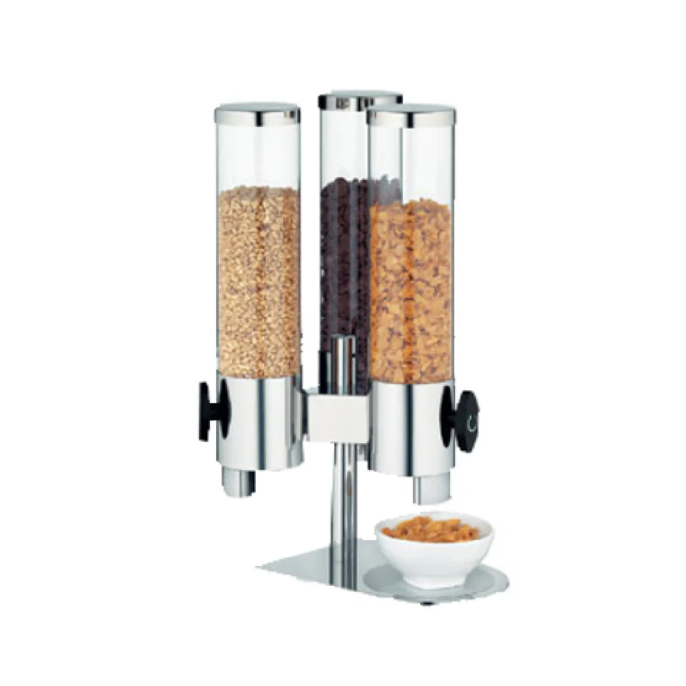 BauscherHepp 06.3530.6040 354.9 Oz Cereal Dispenser Triple Dispensers Stainless Steel Durable and Clear PMMA BauscherHepp 06.3530.6040 354.9 Oz Cereal Dispenser Triple Dispensers Stainless Steel Durable and Clear PMMA