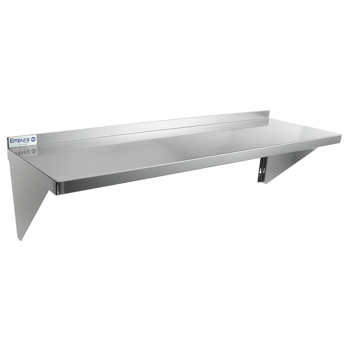 Empura Stainless 1548WS18G 48 Inch Wall Mount Shelf Standard Duty 18 Gauge