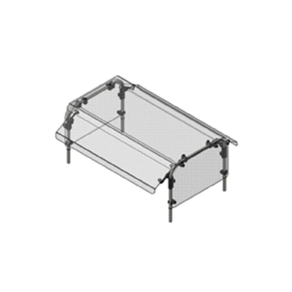 Dinex DXD3180P 48 Inch Adjustable 3-well Stationary Sneeze Guard Stainless Steel Polycarbonate with End Guards Dinex DXD3180P 48 Inch Adjustable 3-well Stationary Sneeze Guard Stainless Steel Polycarbonate with End Guards