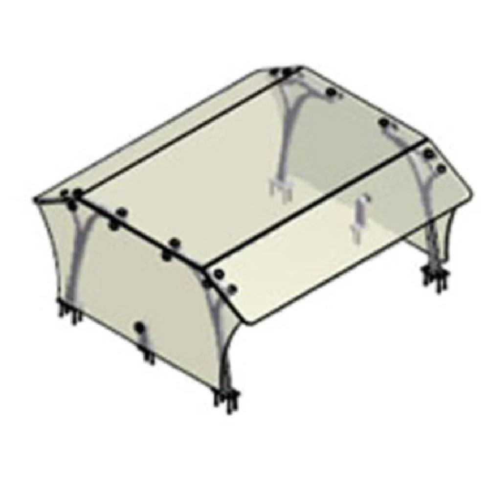 Atlas Metal VGG7-DS-2 35-1/4 Inch Double-sided Sneeze Guard with Top Shelf Atlas Metal VGG7-DS-2 35-1/4 Inch Double-sided Sneeze Guard with Top Shelf