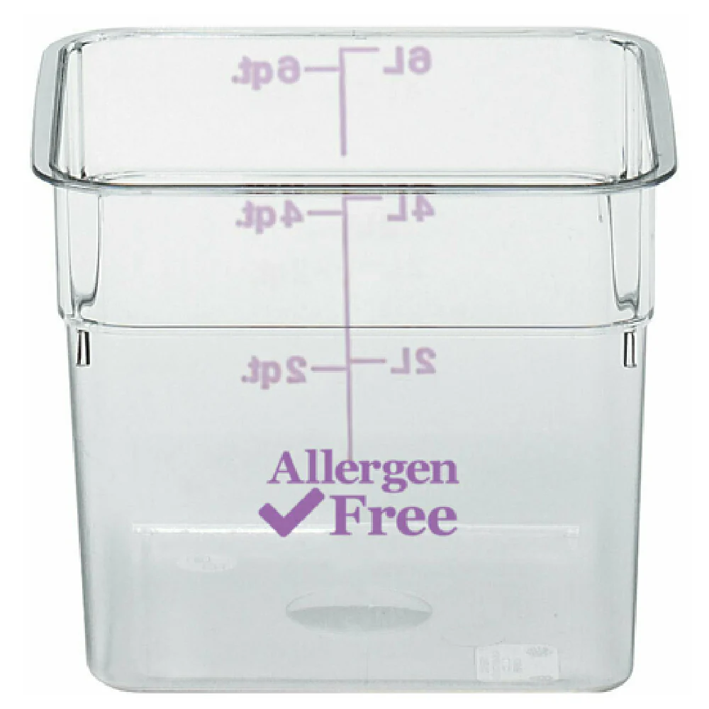 Cambro 18SFSCW441 18 Qt Food Container with Handles Polycarbonate Allergen-Free Purple