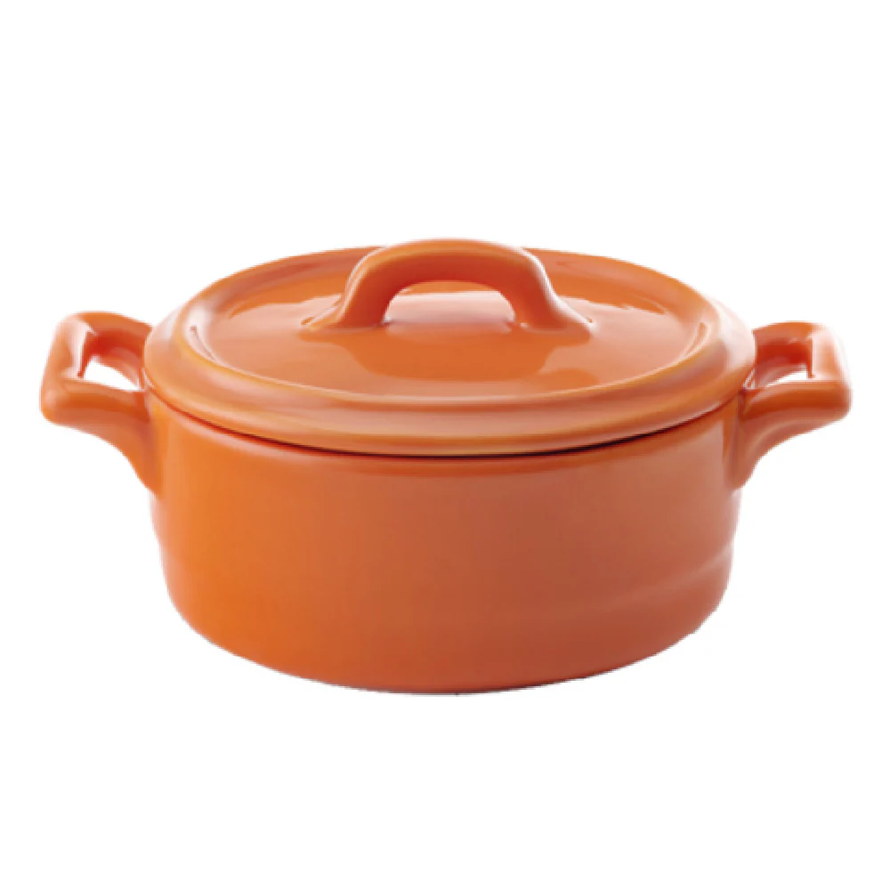 Bon Chef 1600005PORANGE 5-1/4 Inch Cocottes Cover Porcelain Orange Bon Chef 1600005PORANGE 5-1/4 Inch Cocottes Cover Porcelain Orange