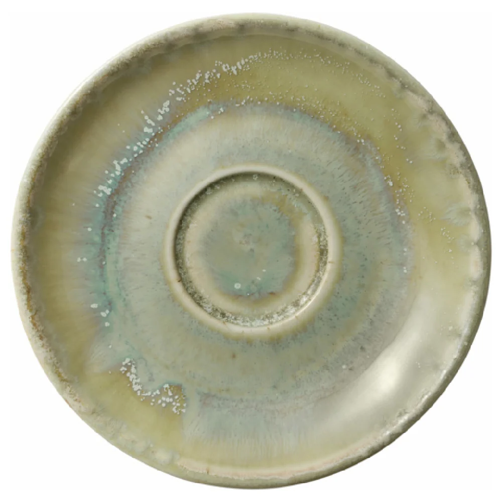 Libbey 801690841000104 4.5 Inch Round Saucer Porcelain Thyme with Heart and Soul
