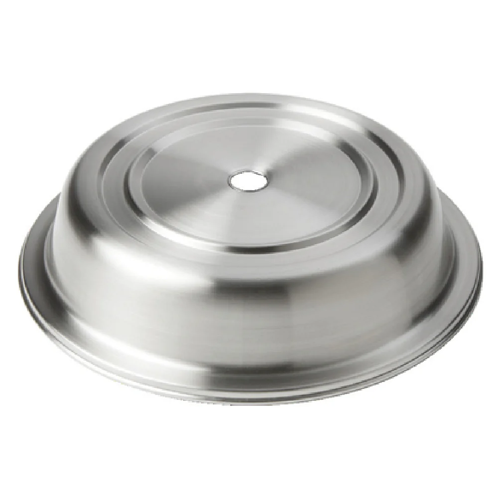 American Metalcraft PC0950R 9-1/4 to 9-1/2 Inch Diameter Plate Cover Stainless Steel Satin Finish with Finger Hole