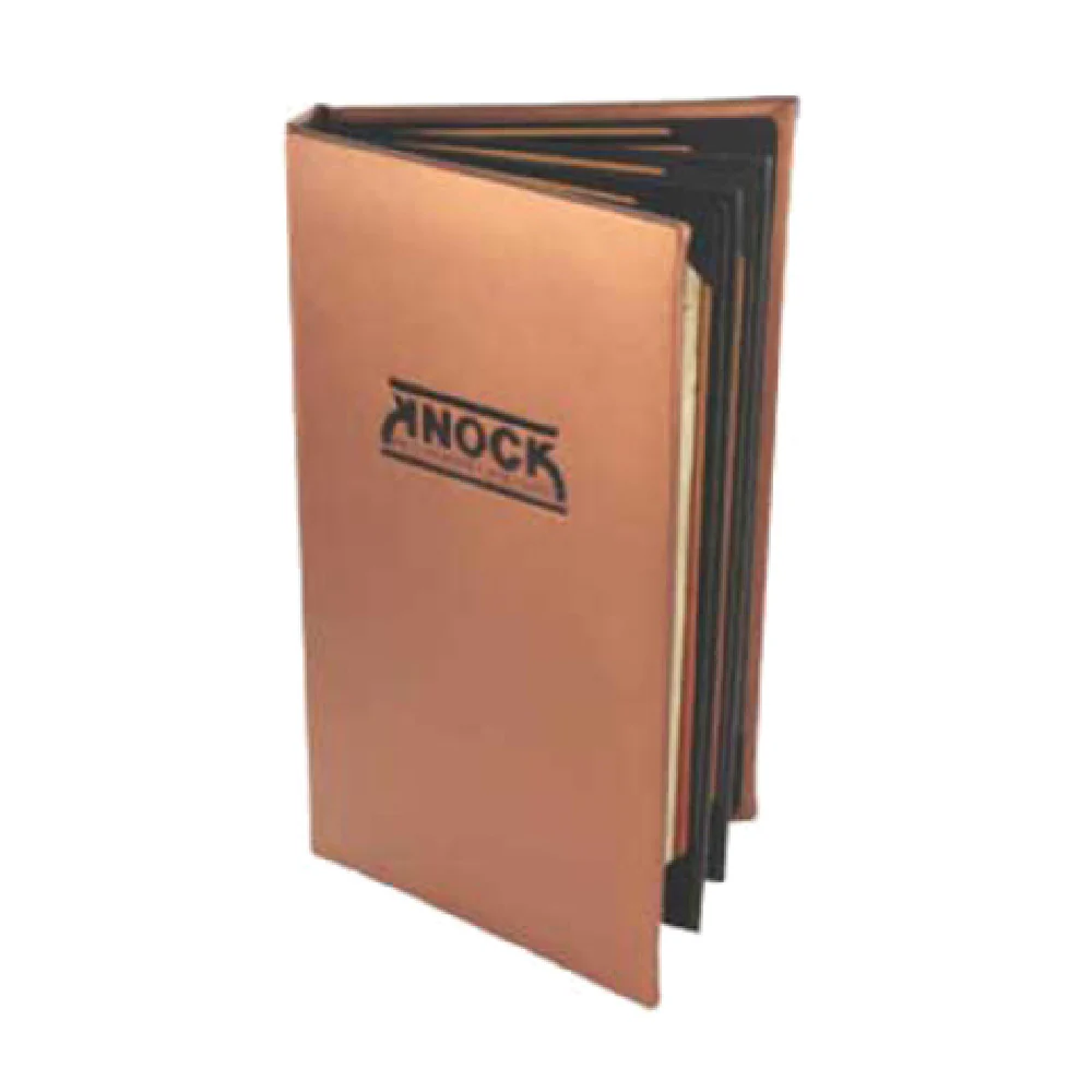 Menu Solutions MAJ120D 8-1/2 Inch x 14 Inch Menu Cover Double Panel Metal Look