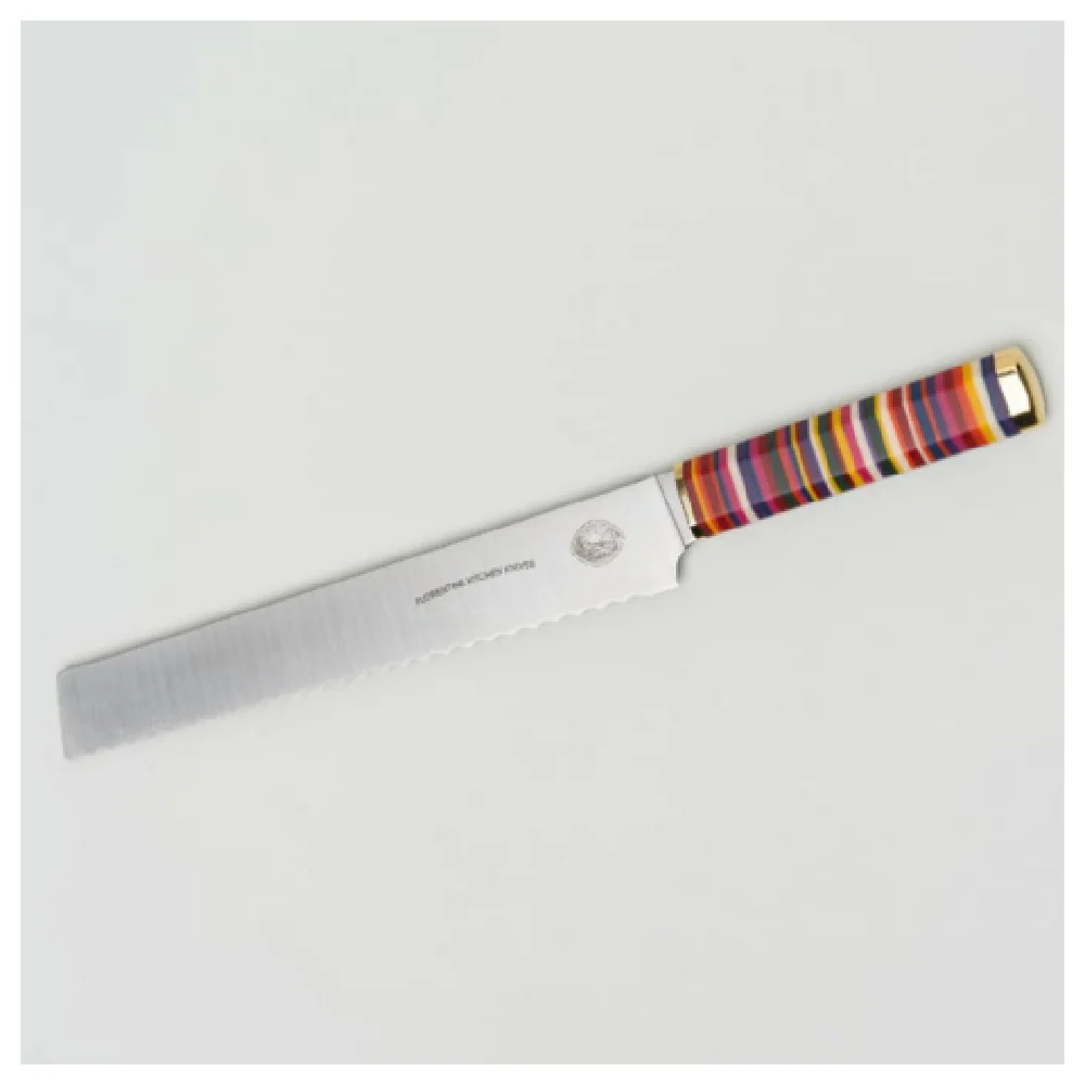 JB Prince Z451 9.45 Inch High Carbon Stainless Steel Bread Knife with Brass Handle