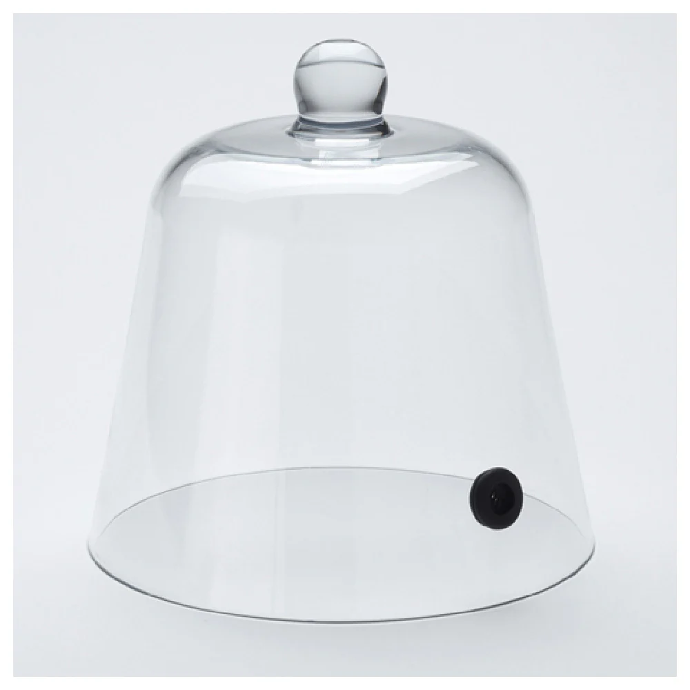 American Metalcraft SLFTD8 8-1/4 Inch Diameter Smoking Dome Cover Polycarbonate with Silicone Valve