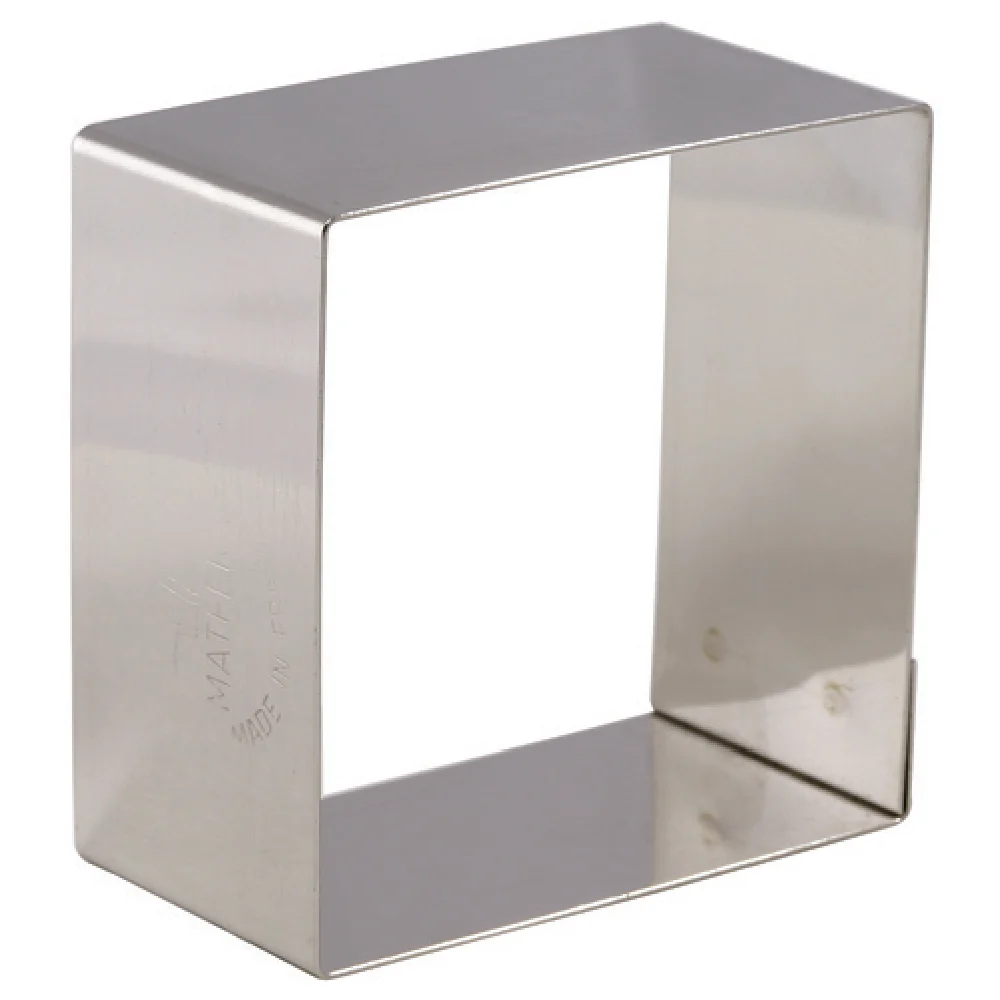 Matfer 376001 2-1/4 Inch Square Pastry Ring Stainless Steel Made in France
