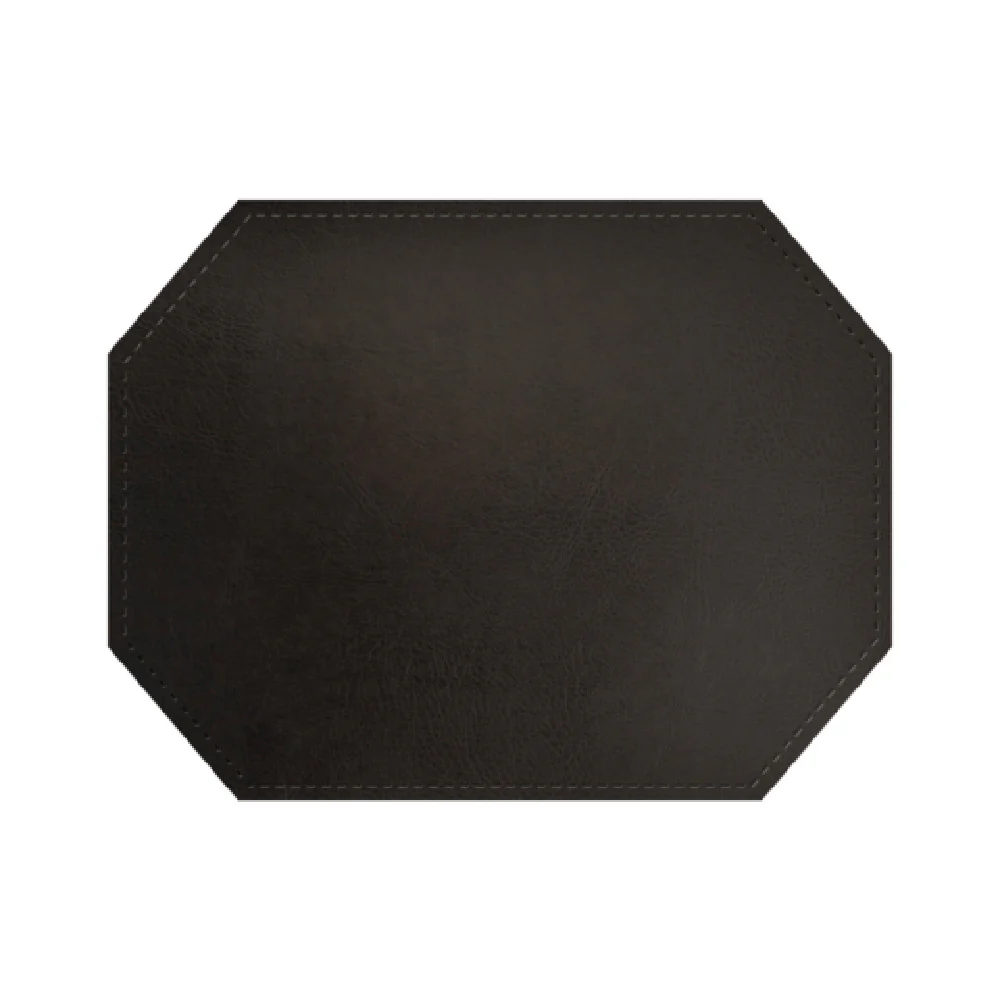 Risch TABLEMATOCT-TAM 17X13 Inch Octagon Faux-leather Table Mat Made in USA Risch TABLEMATOCT-TAM 17X13 Inch Octagon Faux-leather Table Mat Made in USA