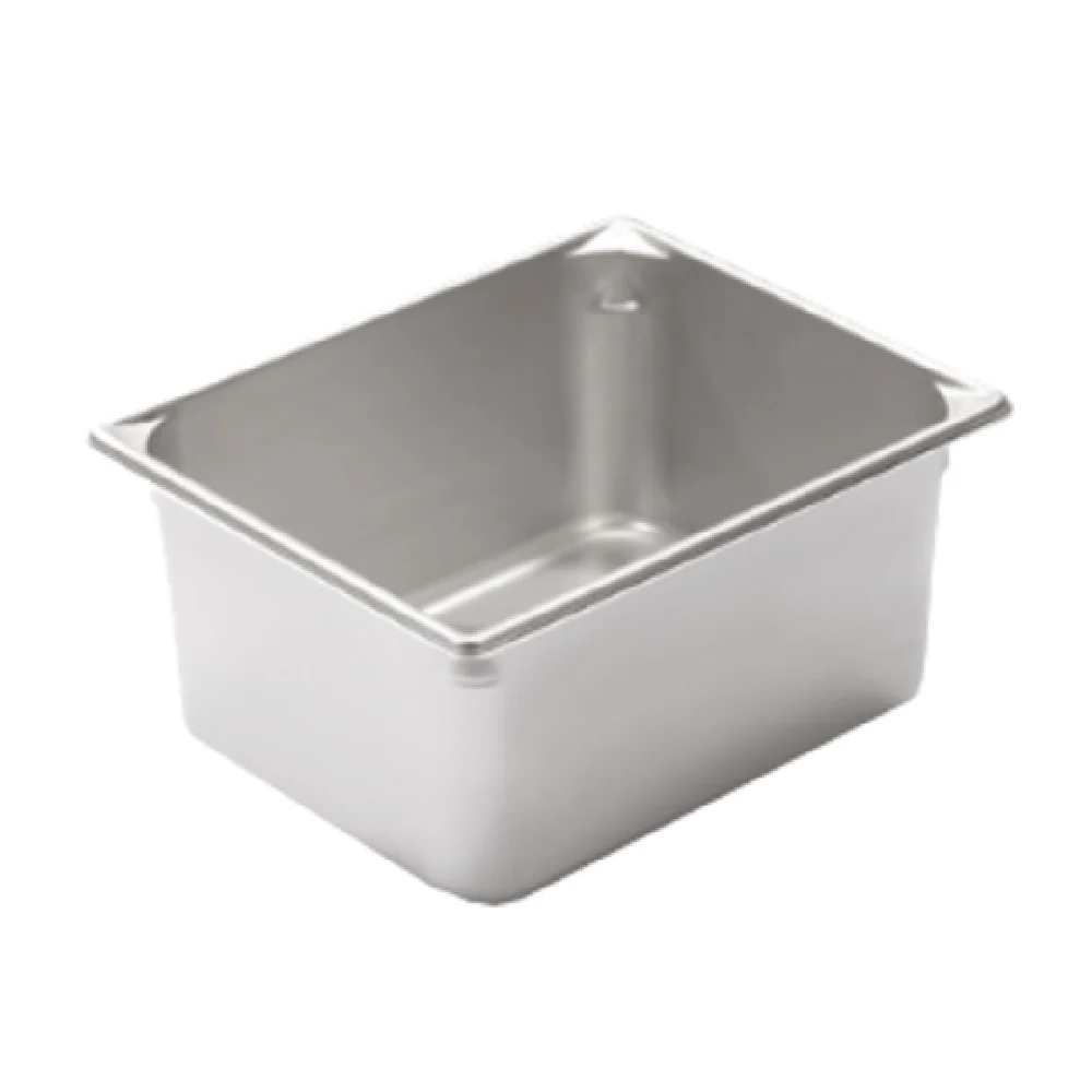 Vollrath 30262 10 Quart 1/2 Size Food Pan 22 Gauge Stainless Steel with Reinforced Corners