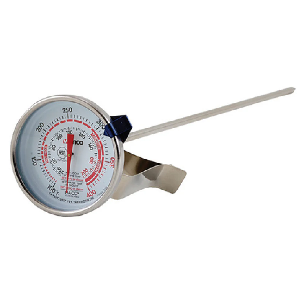 Winco TMT-CDF3 12 Inch Candy Deep Fry Thermometer with Stem Pot Clip