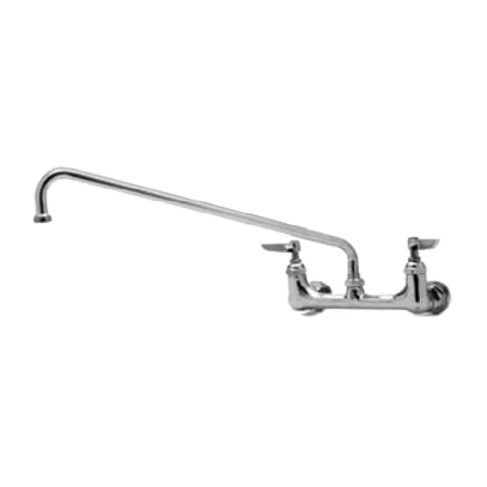 T&S Brass B-0230-M 18 Inch Sink Mixing Faucet Wall Mounted with Lever Handles