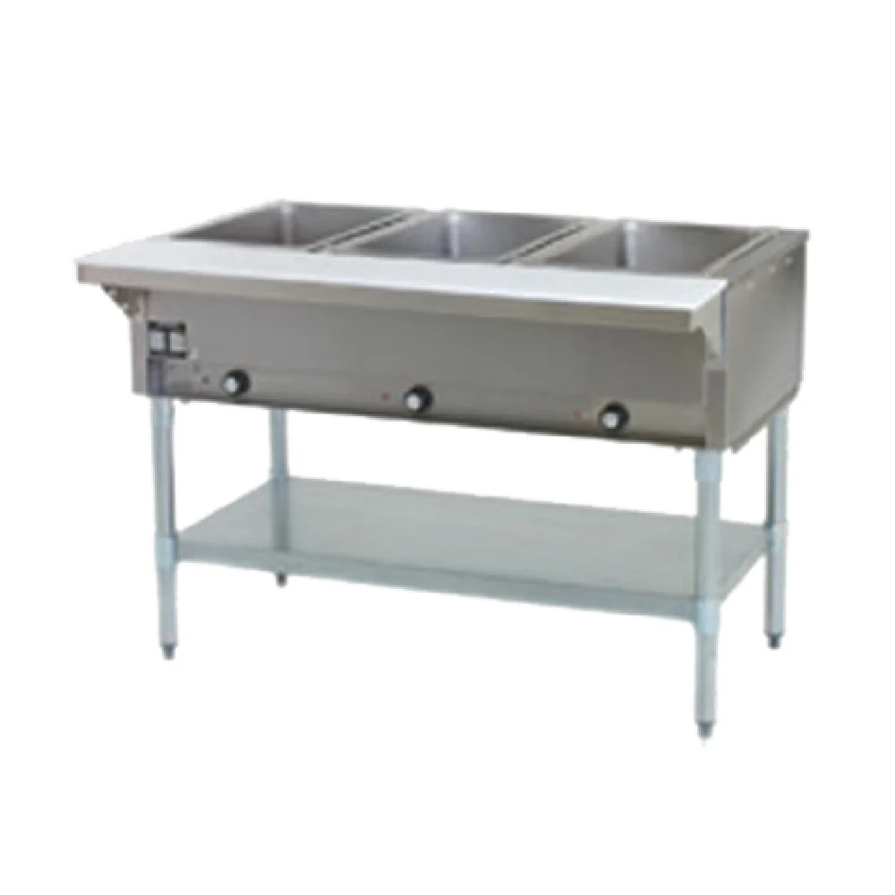 Eagle SHT3-LP 48 Inch Open Base Gas Hot Food Table Stainless Steel with 3 Burners 10500 BTU Eagle SHT3-LP 48 Inch Open Base Gas Hot Food Table Stainless Steel with 3 Burners 10500 BTU