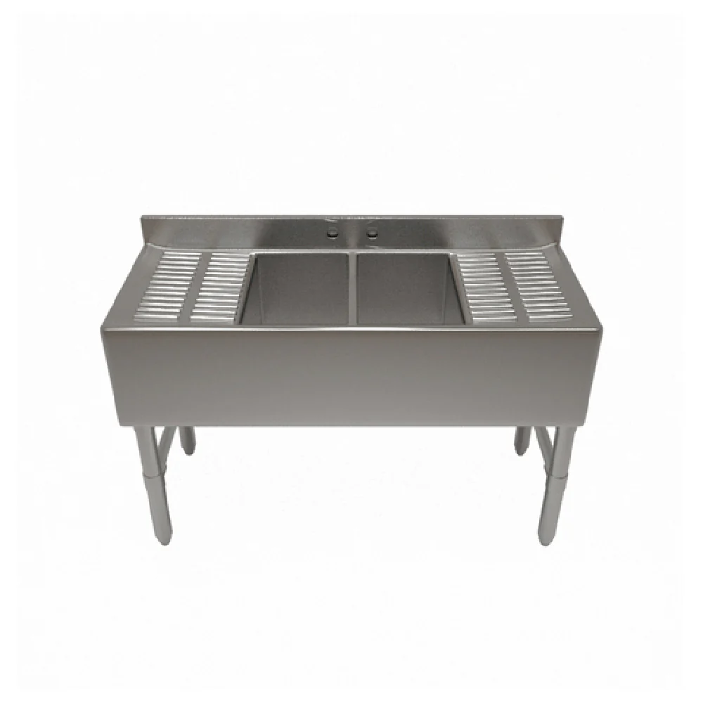 NBR Equipment UW-3-101410-60LR 60 Inch Slim-Line Underbar Sink Unit with Three Compartments Stainless Steel NBR Equipment UW-3-101410-60LR 60 Inch Slim-Line Underbar Sink Unit with Three Compartments Stainless Steel
