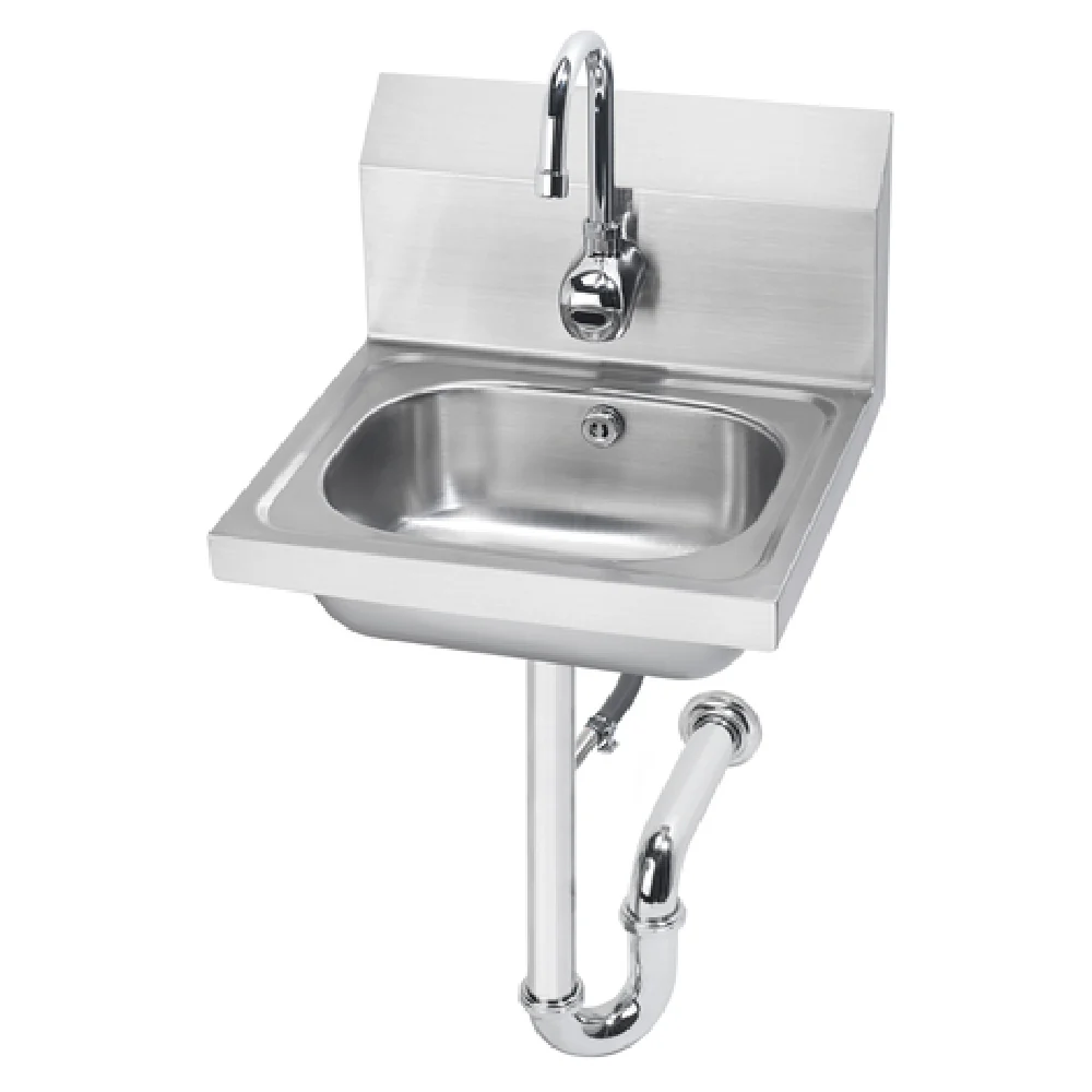 Krowne HS-12 15-3/4 Inch Hand Sink Wall Mount with Electronic Faucet Stainless Steel Krowne HS-12 15-3/4 Inch Hand Sink Wall Mount with Electronic Faucet Stainless Steel