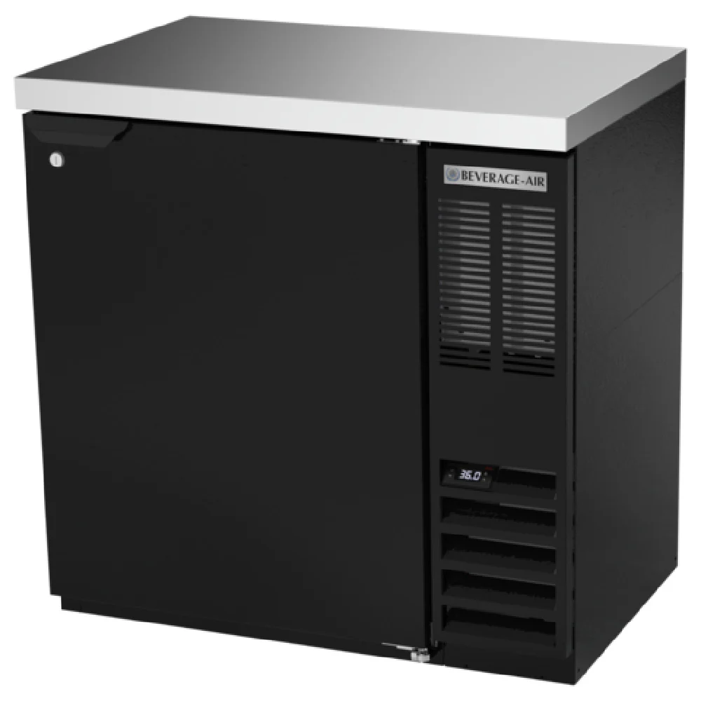 Beverage Air BB36HC-1-F-B-27 36 Inch Refrigerated Food Rated Back Bar Cabinet 8.31 cu ft Black Exterior Beverage Air BB36HC-1-F-B-27 36 Inch Refrigerated Food Rated Back Bar Cabinet 8.31 cu ft Black Exterior