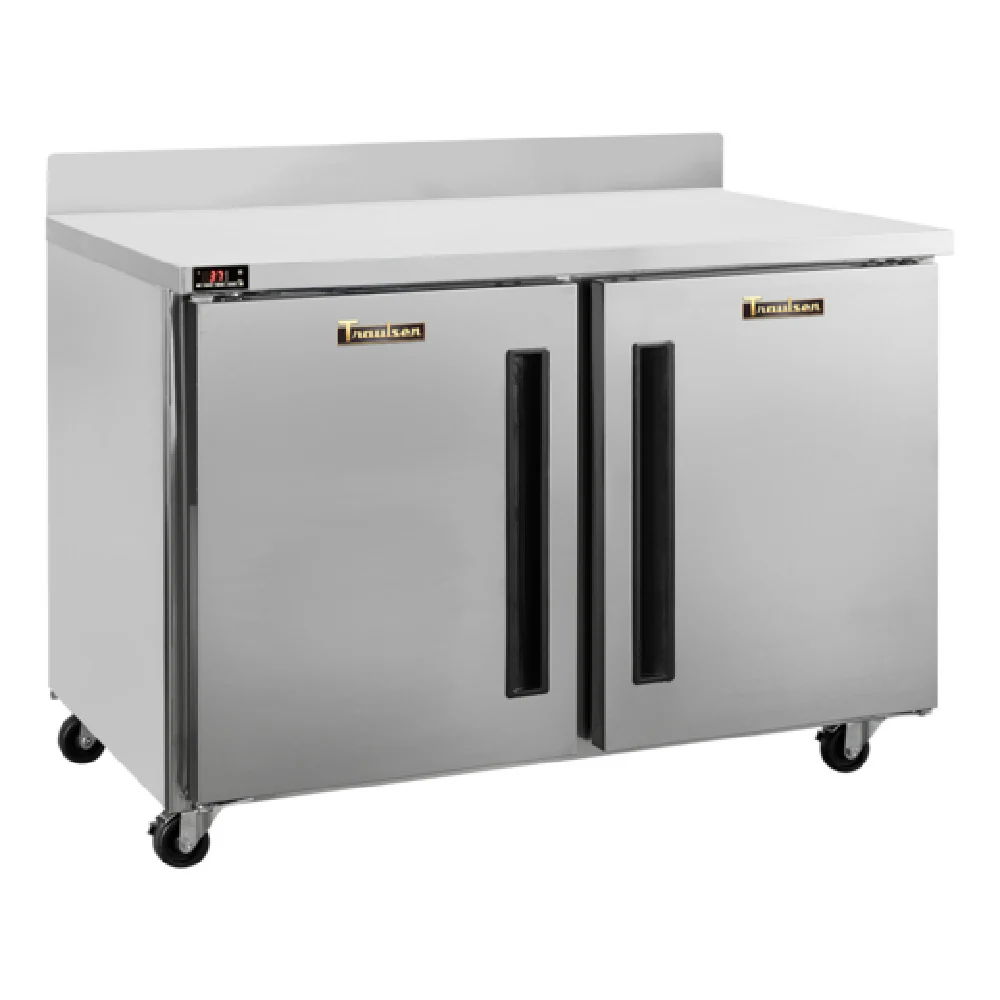 Traulsen CLUC-48R-SD-WTLL 48 Inch Centerline Compact Refrigerated Counter With Work Top 13.28 cu ft 2 Section Stainless Steel Traulsen CLUC-48R-SD-WTLL 48 Inch Centerline Compact Refrigerated Counter With Work Top 13.28 cu ft 2 Section Stainless Steel