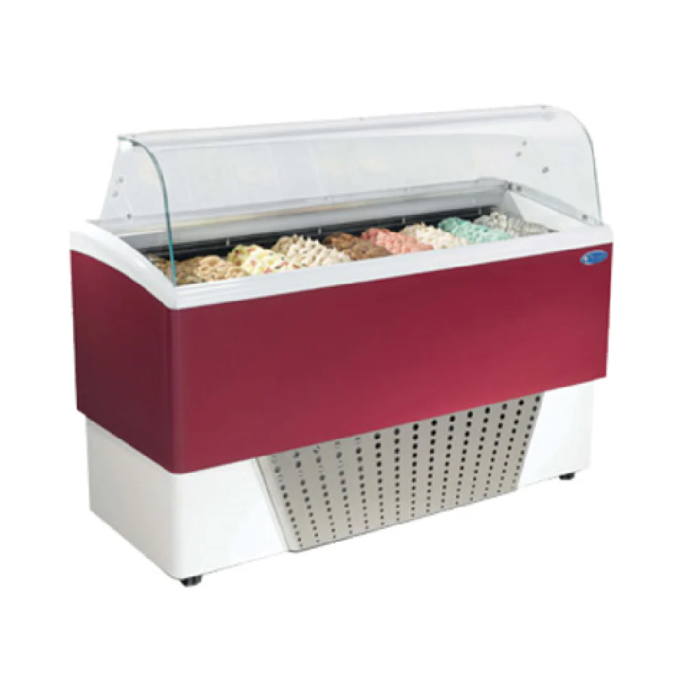 Stoelting CD-BR09-37-RP 65-3/10 Inch Gelato Display Cabinet with Curved Glass