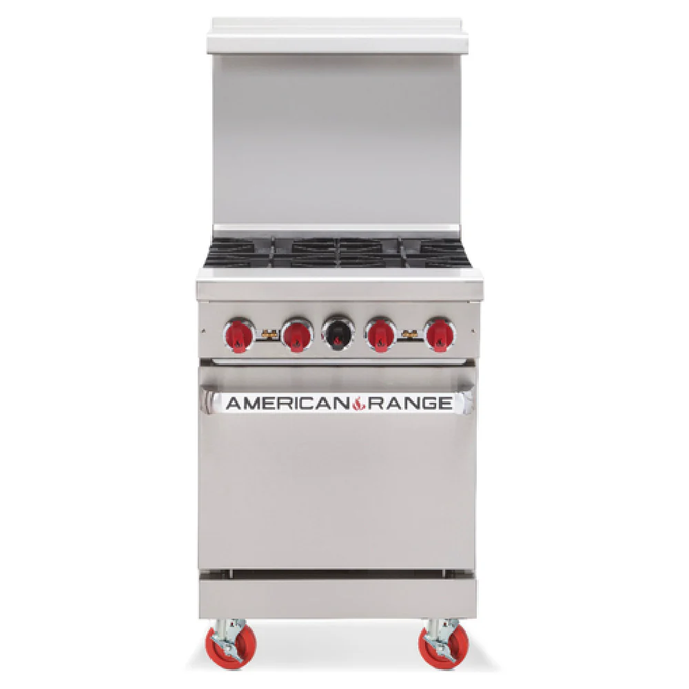 American Range AR-24G_NAT 24 Inch Restaurant Range Gas Griddle with Oven 67000 BTU