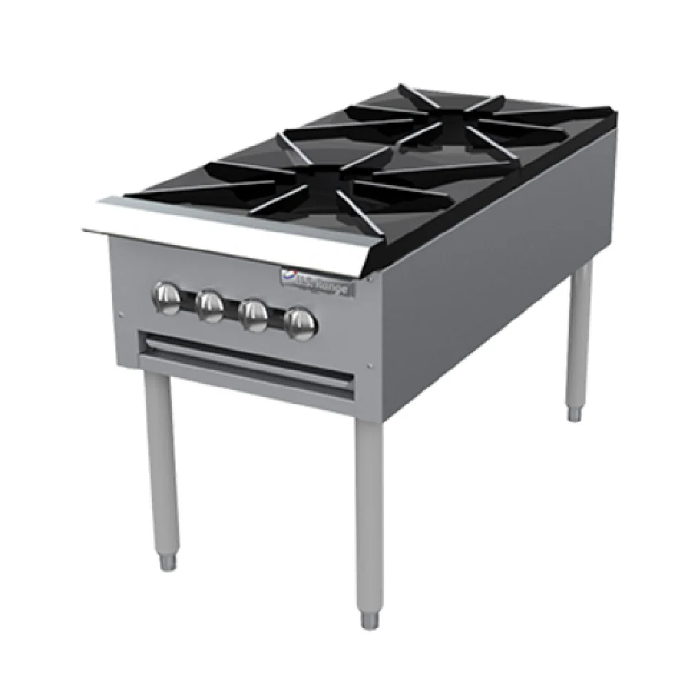 Garland SP-1844-2_NAT 18 Inch Gas Double Stock Pot Range with 90,000 BTU Burners