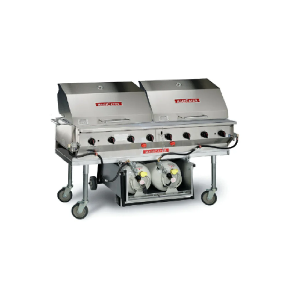 Magikitchn LPAGA-60T-LP 62 Inch Transportable Gas Grill with 8 Burners 160000 BTU