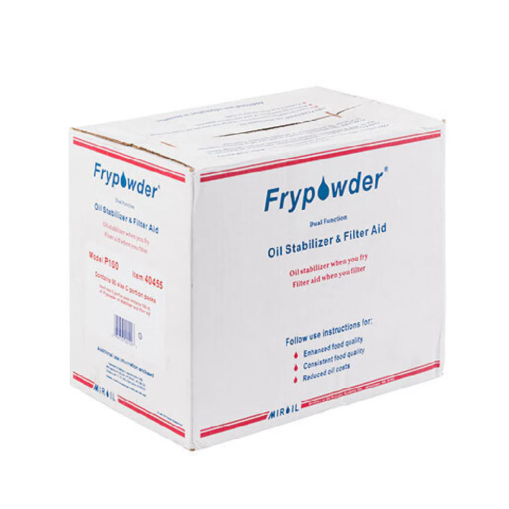 MirOil USA P100 Dual Function Oil Stabilizer & Filter Aid Large Carton Of 90 C-size Portion Packs