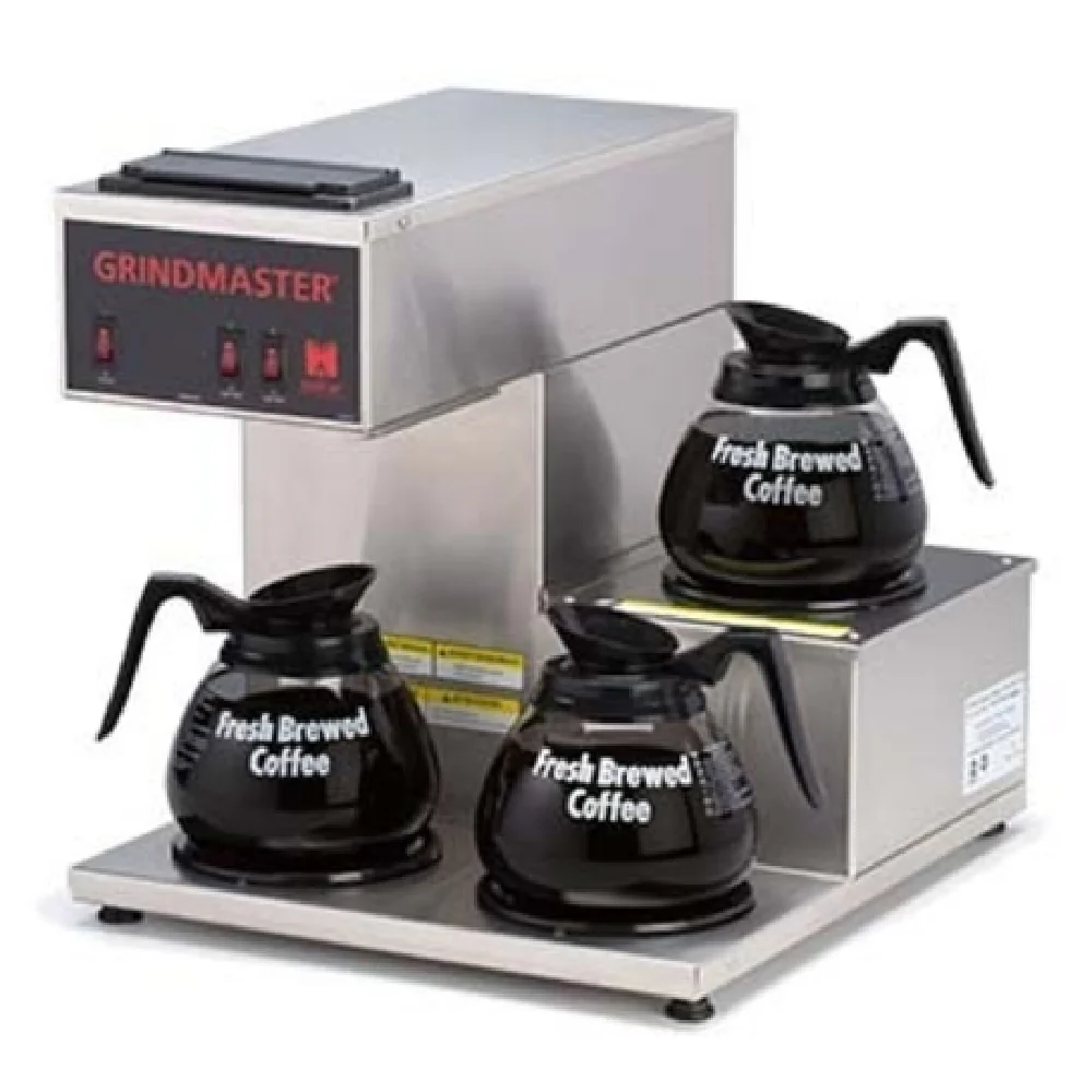 Grindmaster Cecilware CPO-3RP-15A 16 Inch Manual Fill Coffee Brewer Stainless Steel with 3 Warmers Grindmaster Cecilware CPO-3RP-15A 16 Inch Manual Fill Coffee Brewer Stainless Steel with 3 Warmers