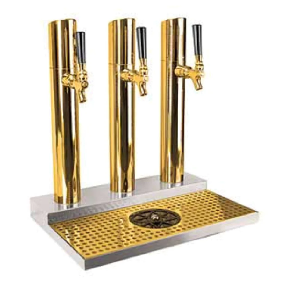 Micro Matic BS-SKY-3PVDKR 18 Inch Glycol Cooled Draft Beer Station Countertop Stainless Steel with Drip Pan Micro Matic BS-SKY-3PVDKR 18 Inch Glycol Cooled Draft Beer Station Countertop Stainless Steel with Drip Pan