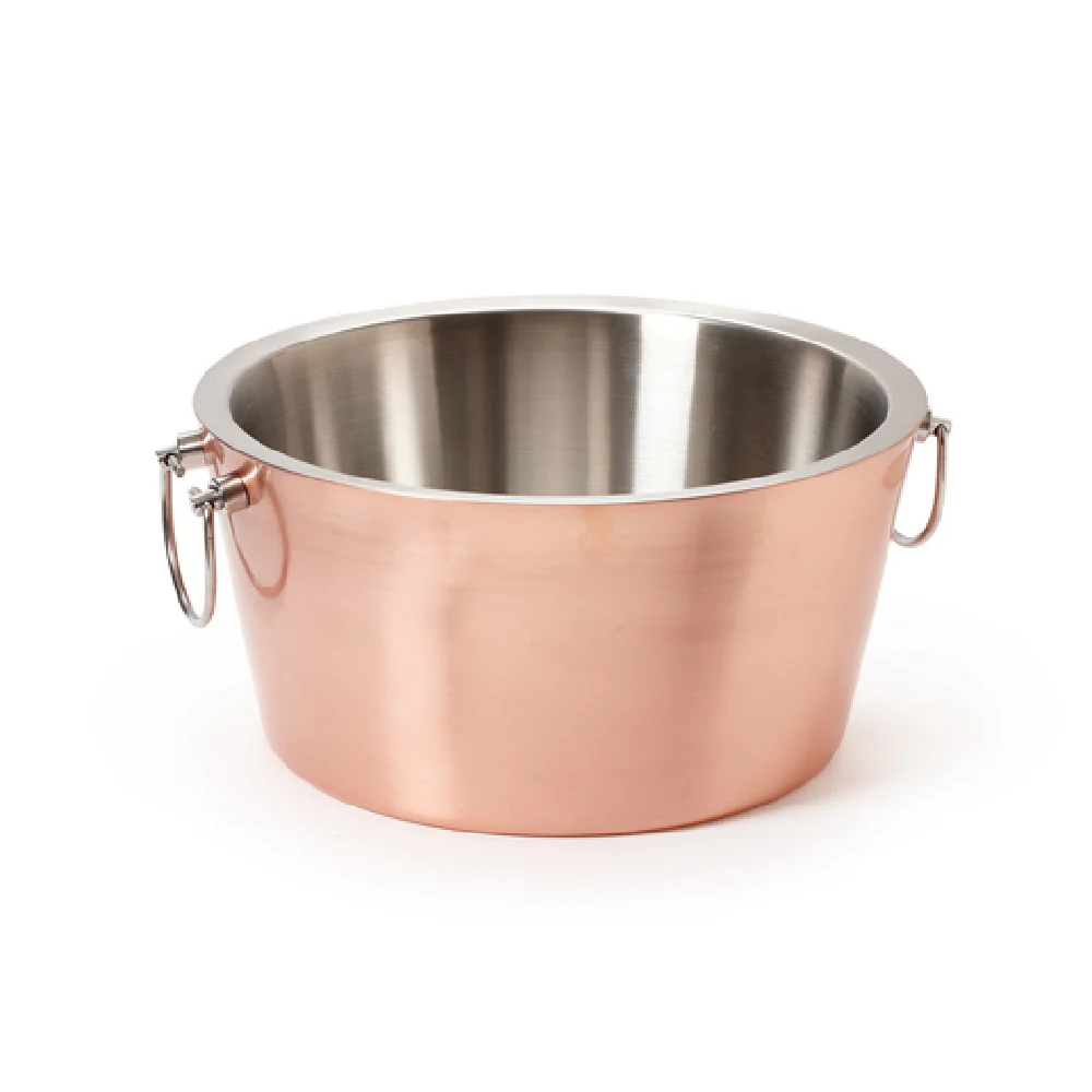 GET Enterprises BT-1615-BCPR/SS 15 Inch Diameter Urban Renewal Beverage Tub Copper Stainless Steel GET Enterprises BT-1615-BCPR/SS 15 Inch Diameter Urban Renewal Beverage Tub Copper Stainless Steel