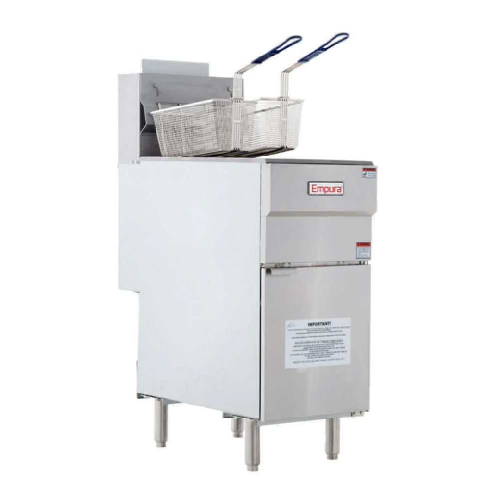 Empura Equipment EGF-40/50_NAT 15.5 Inch Gas Deep Fryer 90,000 BTU with Two Baskets